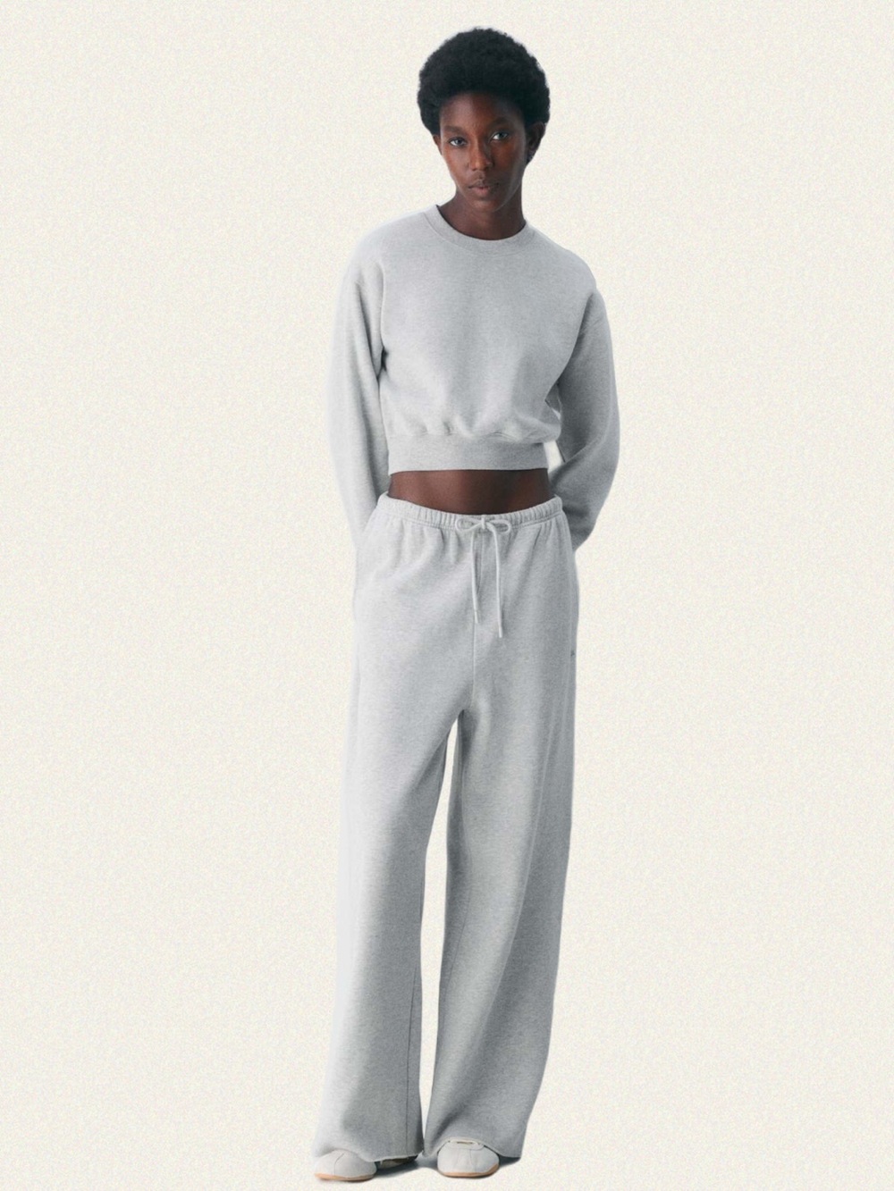 TNA Cozy Fleece Perfect Fit Cropped Crew Sweatshirt